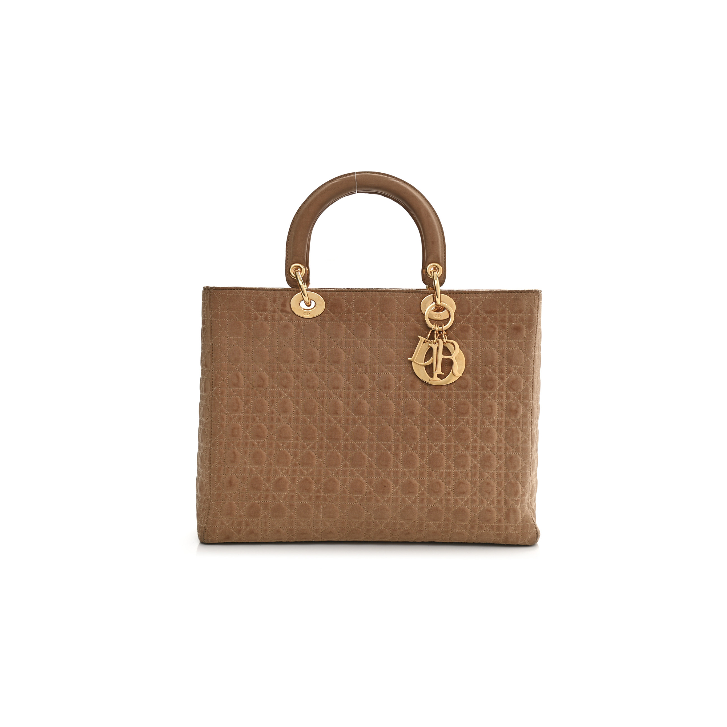 DIOR NYLON CANNAGE LARGE LADY DIOR TAN (32*25*11.4cm) 